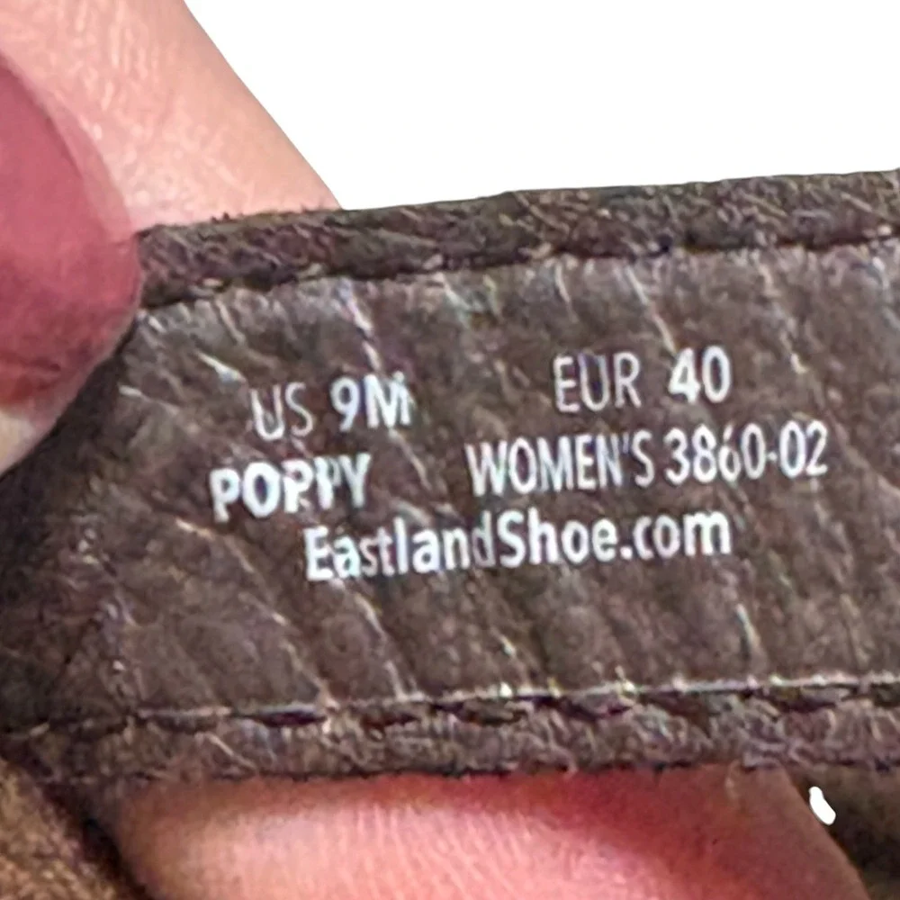 Eastland Womens Brown Poppy Strappy Memory Foam Wedge Slide Sandals Platform